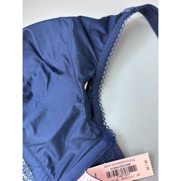 Victoria's Secret women's medium navy blue front close bralette wireless bra - Picture 8 of 8